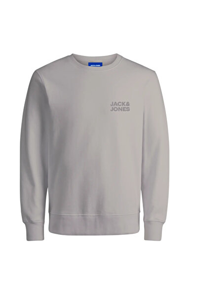 Jack & Jones Мъжка сива блуза с качулка и обло деколте Tr Ss25 12290659-Ultimateg