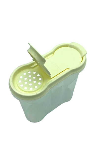 Kitchen Design Lab Şeffaf Mini Baharatlık Beyaz Plastik Baharatlık Tuzluk 1 Adet