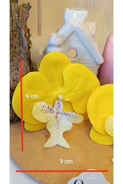 QERMA Kore Tarzı Orkide Küpe Zra Küpe Büyük Sarı Çiçek Küpe Çiçekli Küpe