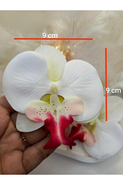 QERMA Korean Kore Tarzı Orkide Küpe Zr Küpe Büyük Beyaz Çiçek Küpe Çiçekli Küpe
