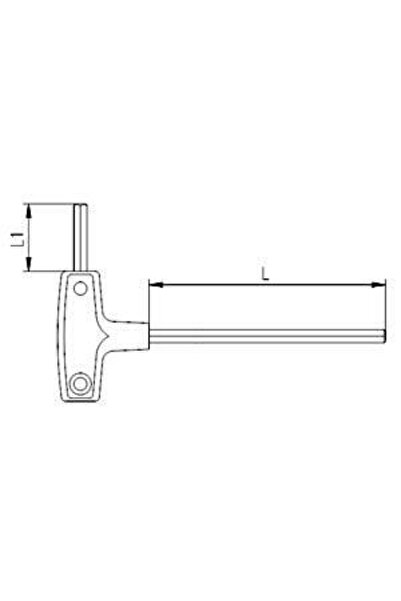 İzeltaş 4920220025 T Tipi Altı Köşe Allen Anahtar 2,5 mm