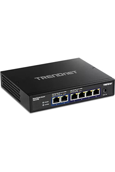 TRENDnet Switch cu 6 porturi, 4 x 2.5G și 2 x 10G, fără ventilator - TEG-S762