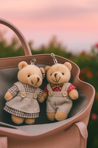 Şirin 2li-Çift Peluş Ayıcık Anahtarlık – Sevimli Hediyelik