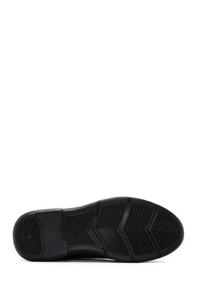 Derimod Erkek Siyah Bağcıklı Deri Casual Sneaker 24WFD710418