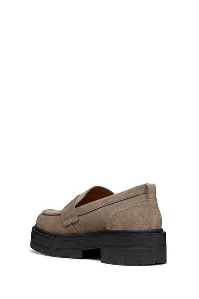 Geox Kadın Vizon Spherica Ec7 Süet Hakiki Deri Maskülen Günlük Loafer Ayakkabı D36vdı00022c6029