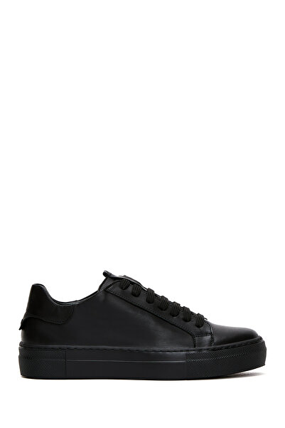 Derimod Black Leather Women's Sneakers - Lace-Up, Model No: 24Wfd 290018