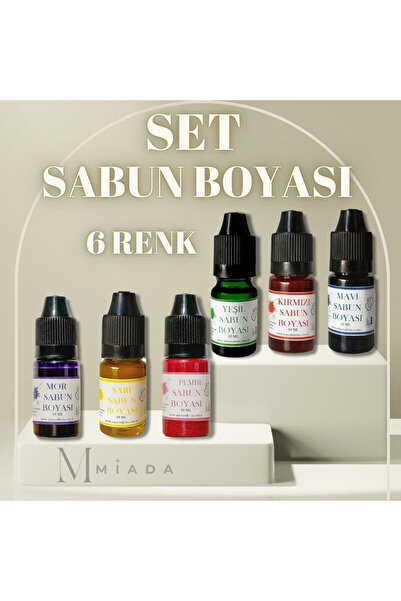 Miss Milena 6 lı Sabun Boyası Likit Sabun Bazı Boyası Sıvı (10ml x 6 adet)