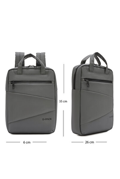 Derimod D-Pack Unisex Gri Kumaş Sırt Çantası 24SBD30026F