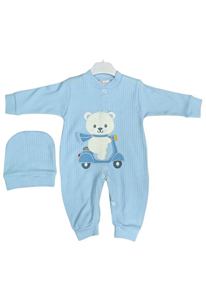 GİRL EMELY Baby Romper with Hat 100% Cotton Bear Embroidered Reported to Be S...