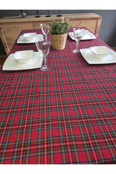 Angels' Collection Plaid Tablecloth