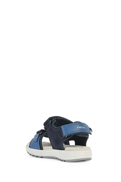 Geox Boy's Navy Blue Alben Strap Leather Sandals J35Ava01520Cf44M