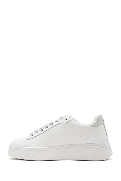 ALBERTO GUARDIANI Women's White New Era Lace-Up Leather Sneaker G03G100028