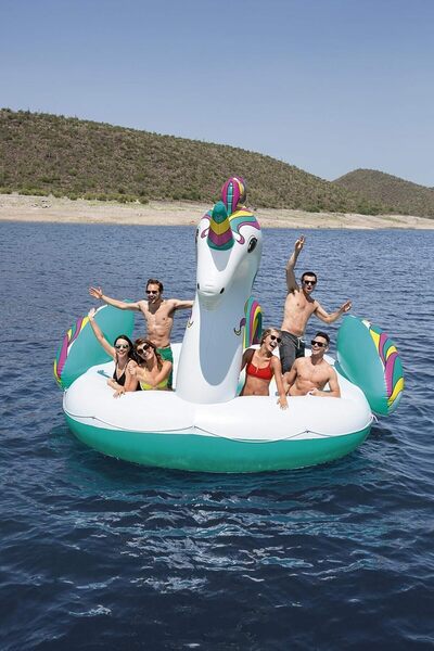 Mıncır Shop Giant Unicorn Island – 5,90 m x 4,04 m Dev Şişme Unicorn Ada