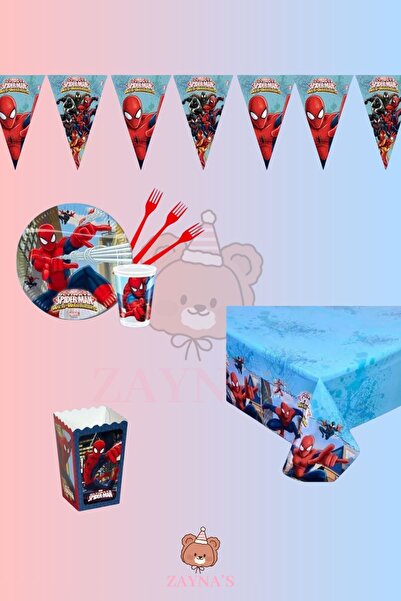 Zayna's Spiderman Concept Birthday Party Decorations for 24 People - Boys Party Supplies