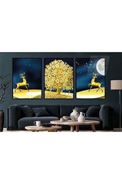 seninürünün Σετ 3 τεμαχίων με θέμα την τέχνη της εκτύπωσης σε πραγματικό γυαλ...