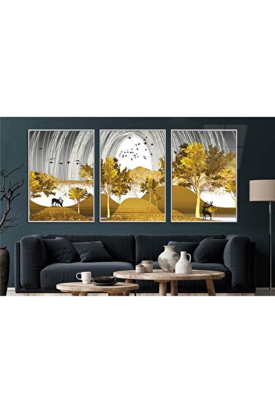 seninürünün Set de 3 picturi pe sticlă tematice cu imprimare pe sticlă cu cad...