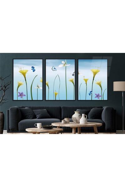 seninürünün Set de 3 picturi pe sticlă tematice de artă cu imprimare pe sticl...