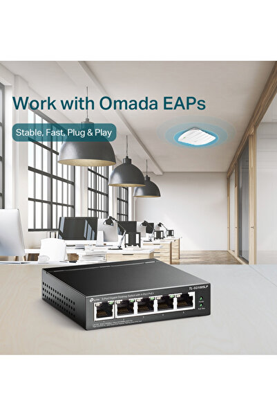 TP-LINK b-42 TL-SG1005LP 5 PORT 10/100/1000 4 PORT POE YONETILEMEZ DESKTOP SWITCH