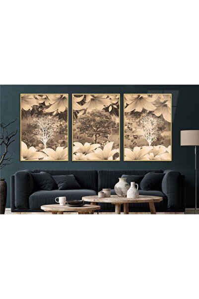 seninürünün Σετ 3 τεμαχίων με θέμα την τέχνη της εκτύπωσης σε πραγματικό γυαλ...