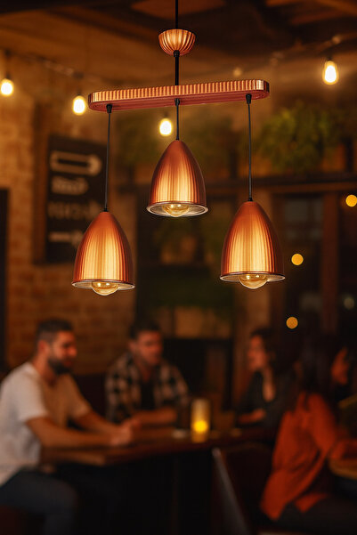 VENON LOŞ ORTAM SEVENLERİN FAVORİSİ Uzay 3 Lü Sıralı Kasa Siyah Bronz Avize S...