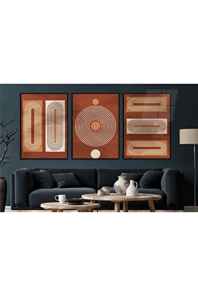 seninürünün Σετ 3 τεμαχίων με θέμα την τέχνη της εκτύπωσης σε πραγματικό γυαλ...