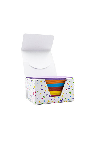 repro design Renkli Not Kağıdı 8x8 cm – 500 Yaprak – Kutu İçerisinde Pratik ve Canlı Tasarım