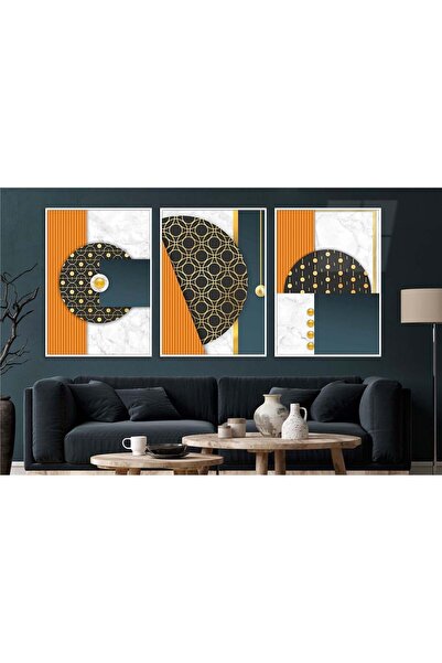 seninürünün Σετ 3 τεμαχίων με θέμα την τέχνη της εκτύπωσης σε πραγματικό γυαλ...