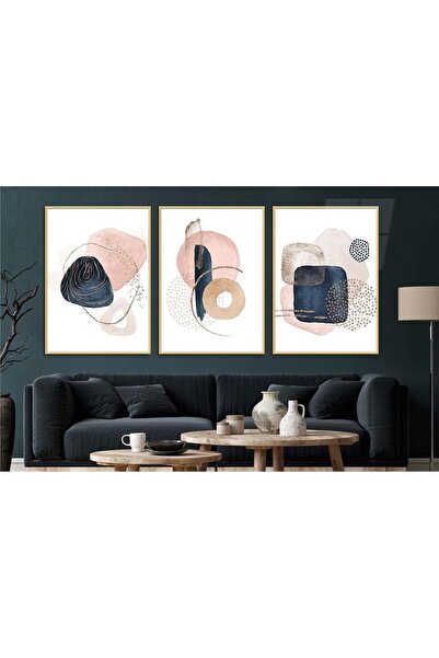 seninürünün Σετ 3 τεμαχίων με θέμα την τέχνη της εκτύπωσης σε πραγματικό γυαλ...