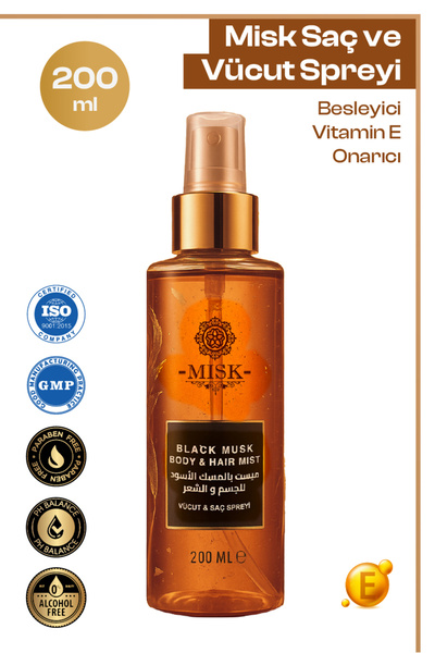 misk Saç ve Vücut Royal Spreyi– 200 ml | Vitamin E ile Besleyici Body & Hair ...