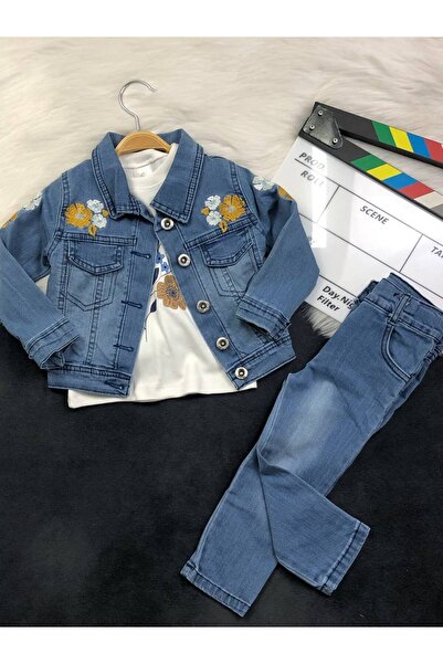 zavera for kids طقم جينز بناتي مكون من 3 قطع