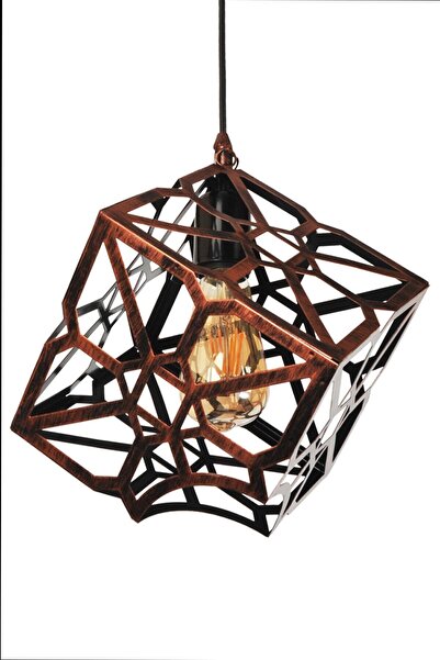 VENON Alperim Güven Avize Alkız Tekli Kasa Siyah Bakır Avize 0051396