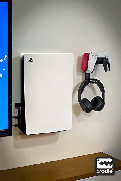 Crodle Ps5 Ps5 Slim Ps5 Pro Duvar Standı Dualsense Şarj Istasyonu Için Konsol Tutacağı 2'li Fırsat Paketi