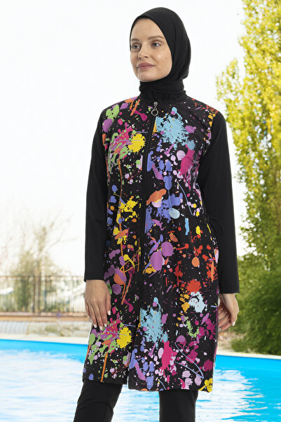 LEOMA Πλήρως καλυμμένο μαγιό με φερμουάρ που ρυθμίζεται στο πλάι, που στεγνών...