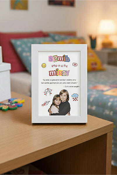 Sürpriz Vakti Kişiye Özel Çocukluk Fotoğraflı Poster | İsim, Mesaj ve Fotoğrafla Unutulmaz Hediye Tasarımı