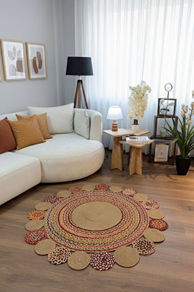 Rose'n Home JÜT RV416 Elde Dokuma Doğal Jüt Hasır Halı