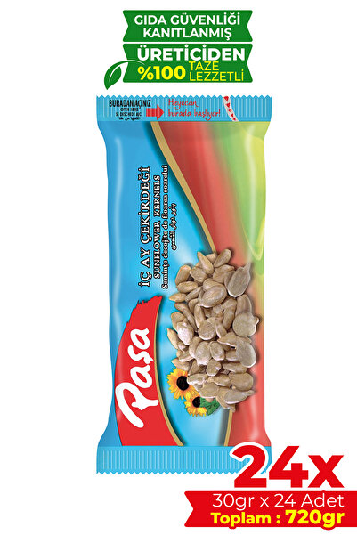 Paşa Kuruyemiş Kavrulmuş Ay Çekirdeği İçi 720 gr (30 gr X 24 Adet) (Tuzlu İç ...