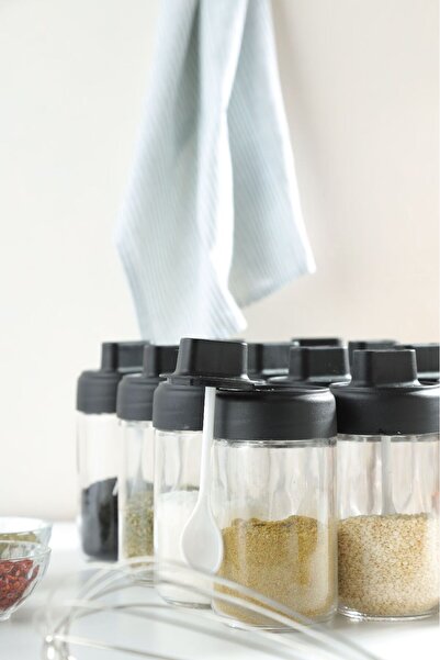 BÜYÜLÜ HOME 12 GLASS SPICE JOKES AND 2 750ML OLIVE OIL-SUNFLOWER OIL GLASS BOTTLES