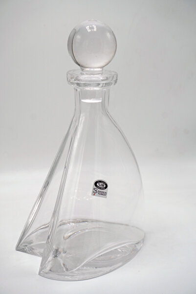 Ebruli hediyelik Toynak Model Lüks Cam Viski Şişesi (El Yapımı, Sınırlı Sayıda)