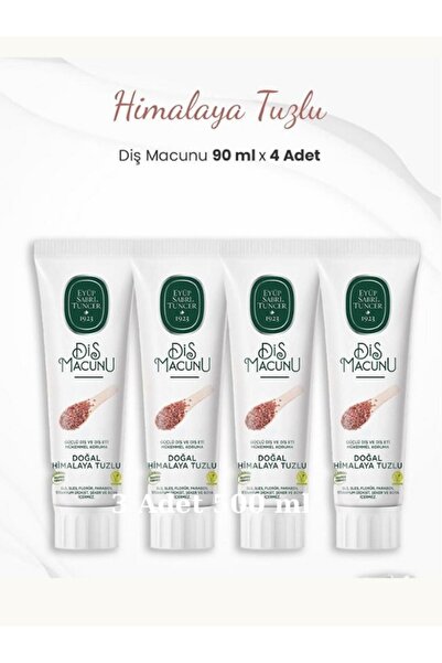 Eyüp Sabri Tuncer Diş Macunu 90 Ml - Doğal Himalaya Tuzlu X 4 Adet