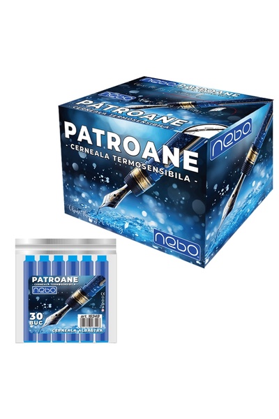 NEBO Cartușe de cerneală albastră termosensibile Nebo, 30 bucăți