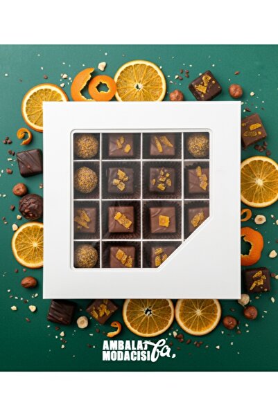 Ambalaj Modacısı Chocolate Box ( 10 Adet ) 2021 Model 16 Gözlü Çikolata Kutus...