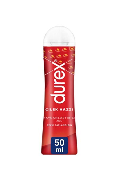 Durex Play Strawberry Sensation Lubricant Gel 50 Ml, Water Based, Strawberry Flavored