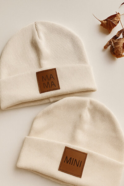 MintTasarımButik طقم قبعة للأم والطفل مكون من قطعتين (اختيار الحجم للأطفال، و...