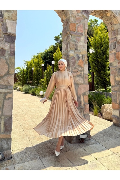 Melike Tatar Pleated Dress 32-2039-2