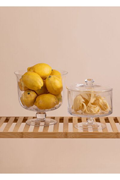 The Mia Footed Glass Storage Container 20 Cm