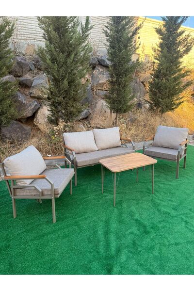 Dekoport Kutay Balkon Mobilyası, Bahçe Takımı, Çay Seti Koltuk Takımı, Metal ...