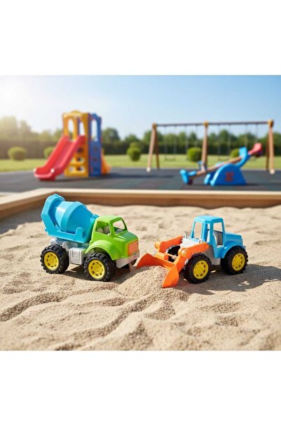 GÜVEN DTM Oyuncak Mikser ve DOZER İş Makinası 24x17cm Mikser döner yukarı kal...