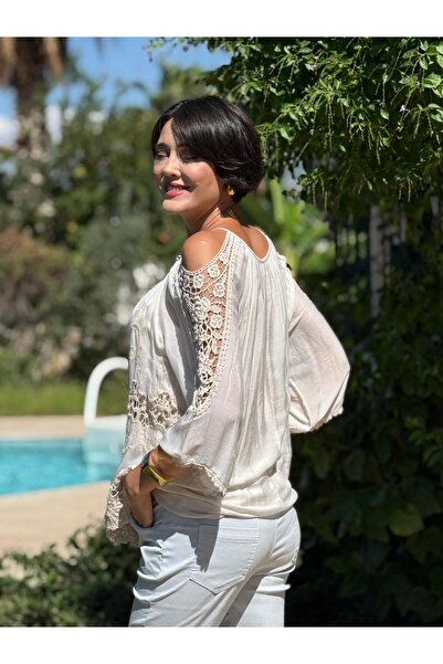 Punta Otantik NC9740 Ιταλική μεταξωτή μπλούζα μπεζ