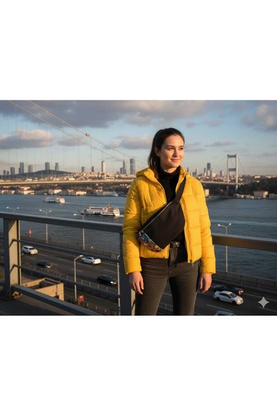 Do Tebe Geantă de corp cu curea reglabilă în diagonală, multicoloră, modernă, de dimensiuni mari, pentru talie și umăr