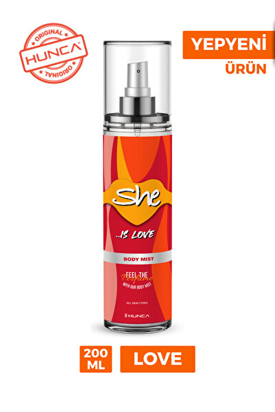 She is An Love Parfümlü Vücut Spreyi Body Mist, 200 ml